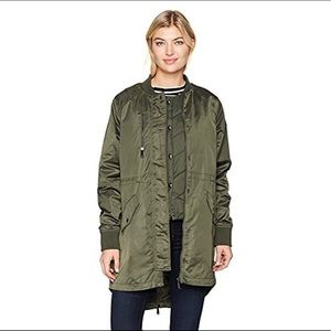 SAM EDELMAN I Satin Bomber Trench Jacket